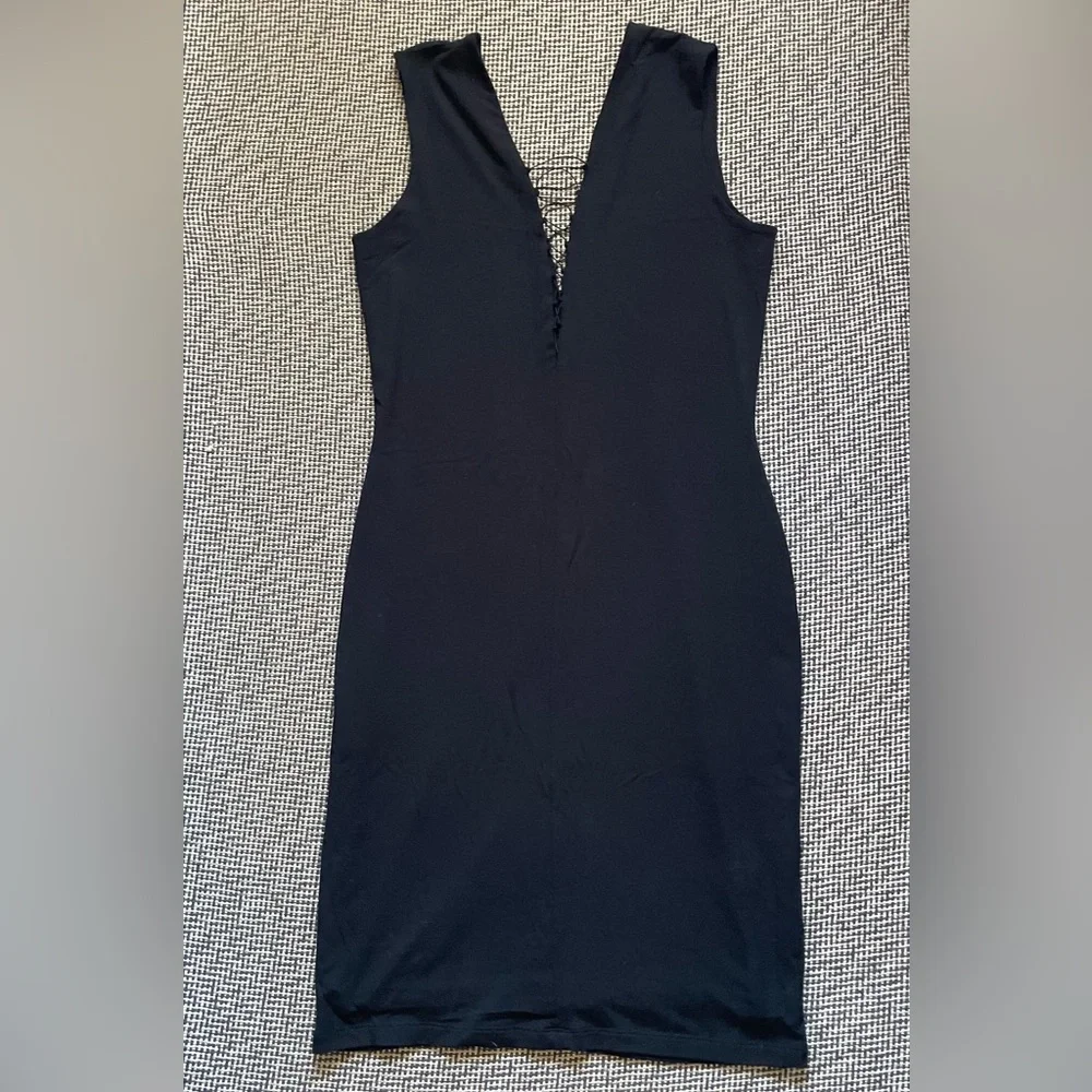 T by Alexander Wang Black Backless Dress
